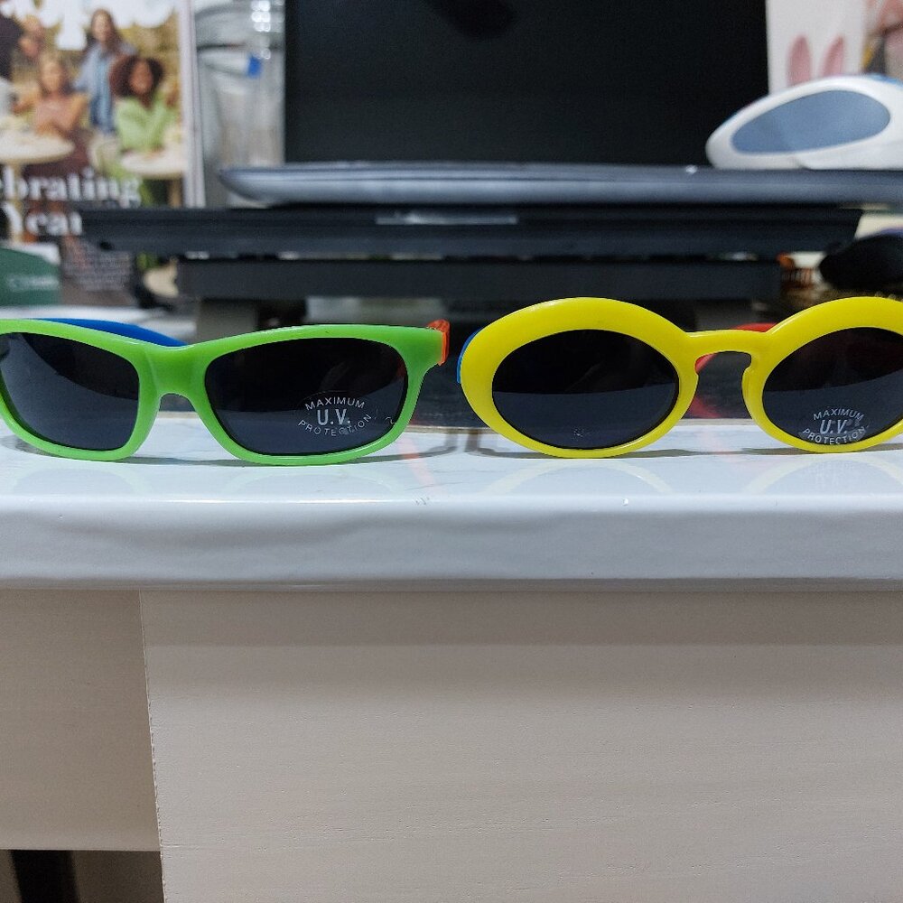Kids Multi Colored Colorful Sunglasses Maximum UV Protection BUNDLE SET OF 5